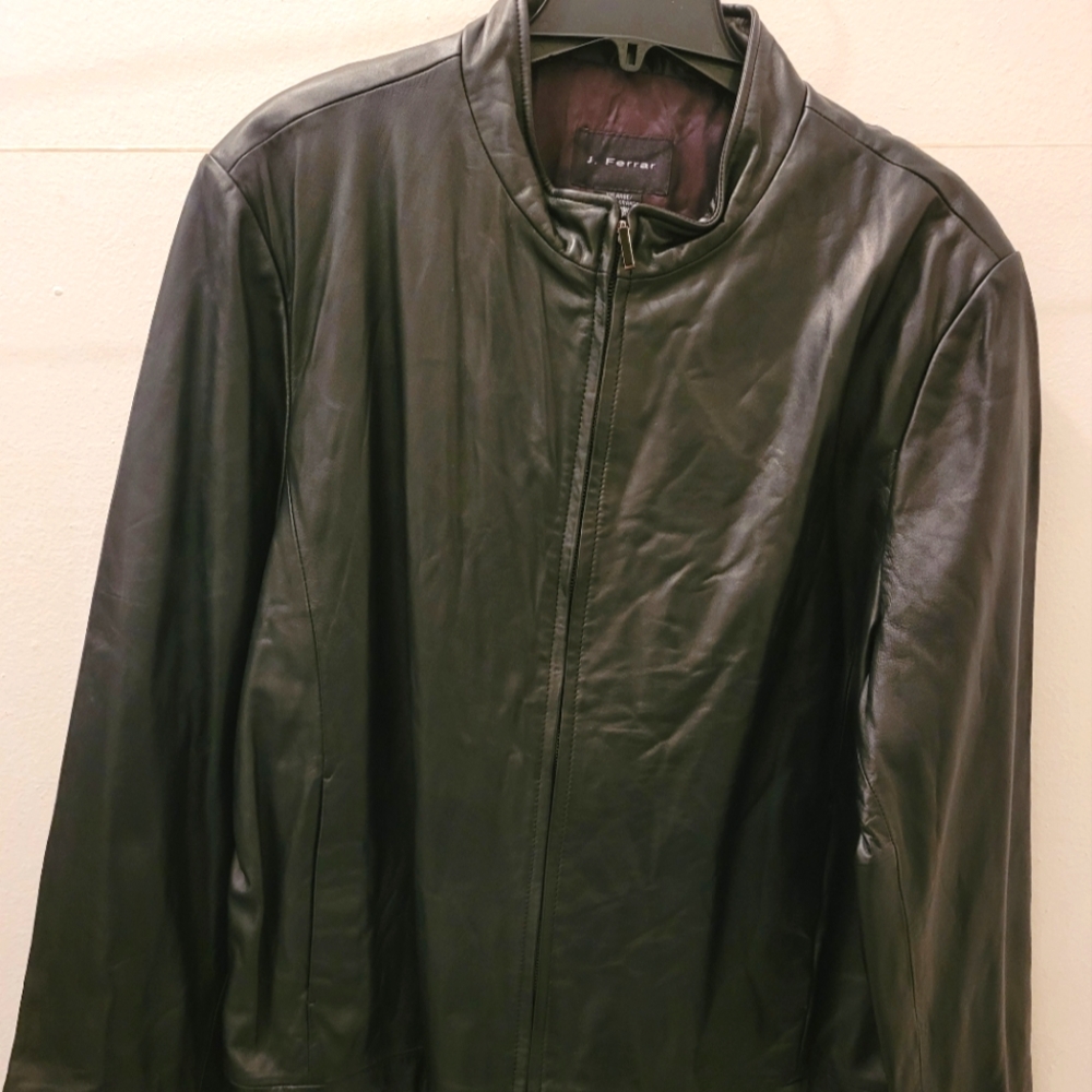 New Men's J Ferrar XXL Leather Motorcycle Jacket